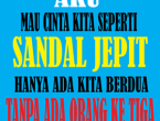 Gambar DP CINTA SEPERTI SENDAL JAPIT
