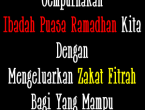 zakat fitrah bagi yang mampu